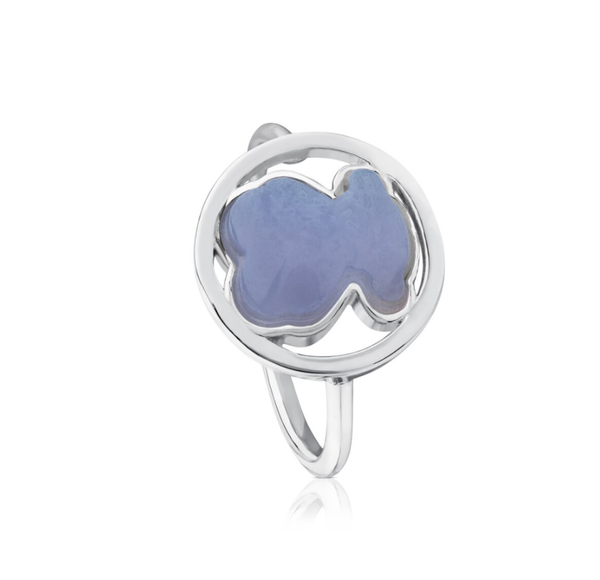Anillo TOUS Camille de Plata con Calcedonia