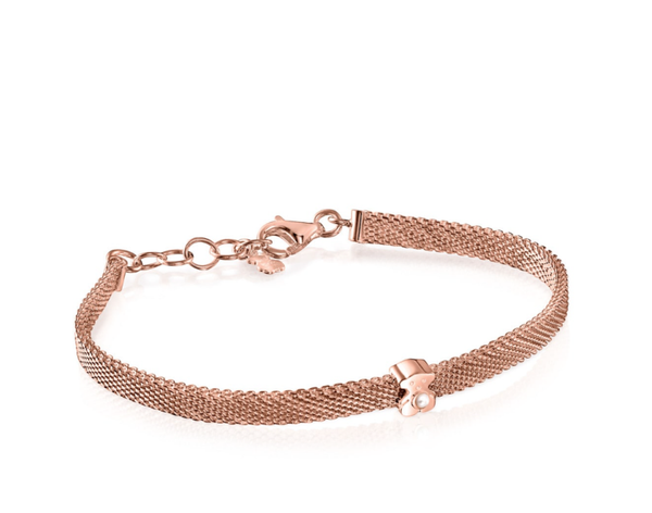 Pulsera de plata vermeil rosa con perla Real Sisy