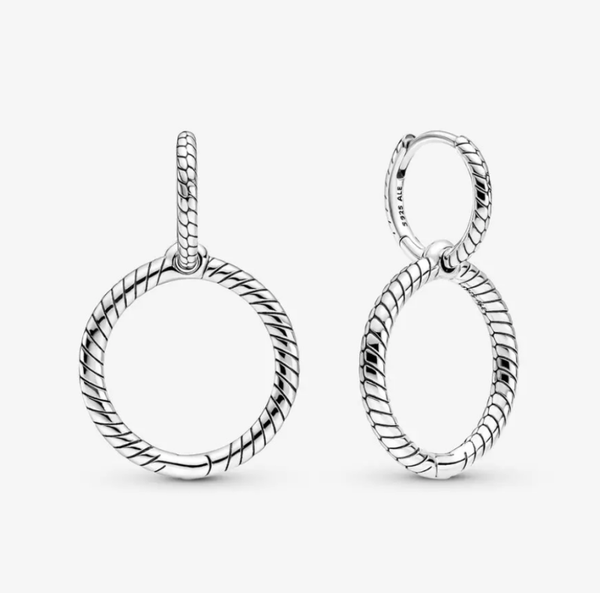 Pendientes de Aro Pandora Moments Doble para Charm