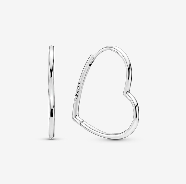 Asymmetrical Heart Hoop Earrings (Grandes)