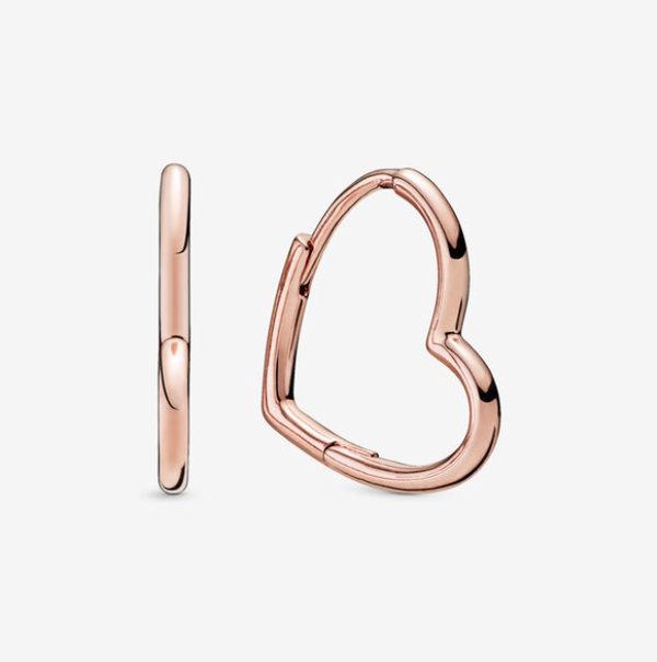 Asymmetric Heart Hoop Earrings