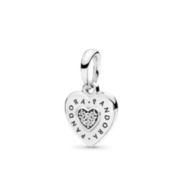 Logo Heart Necklace Pendant (Plateado, dorado y Oro Rosa)