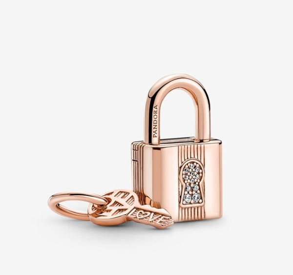 Padlock and Key Dangle Charm