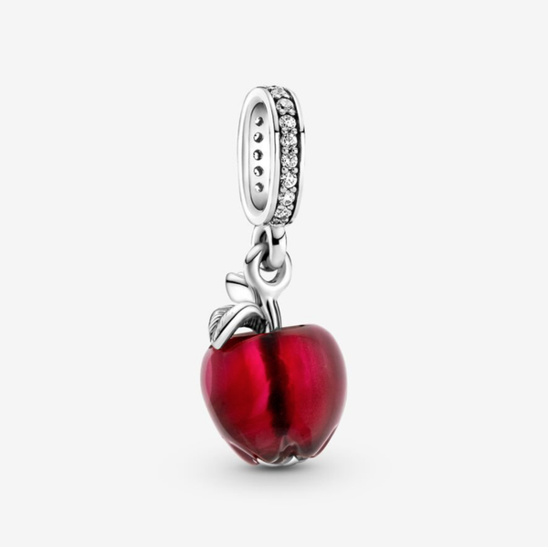 Murano Glass Red Apple Dangle Charm