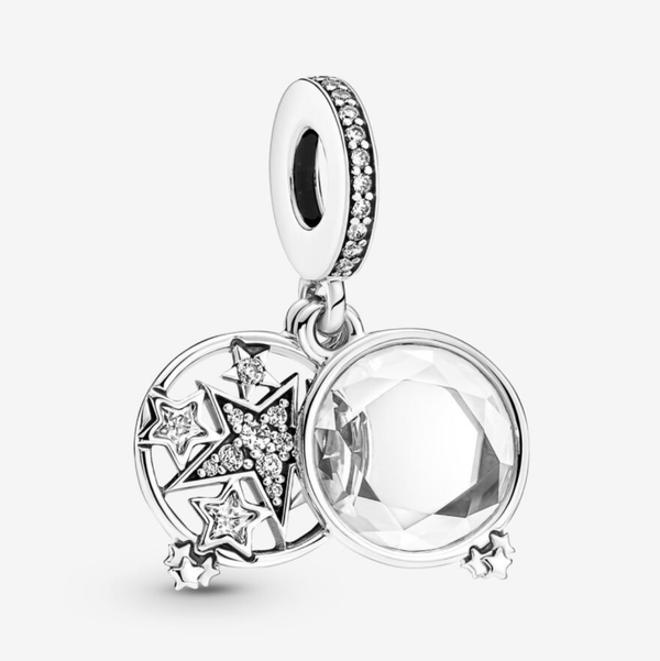 Magnified Star Double Dangle Charm
