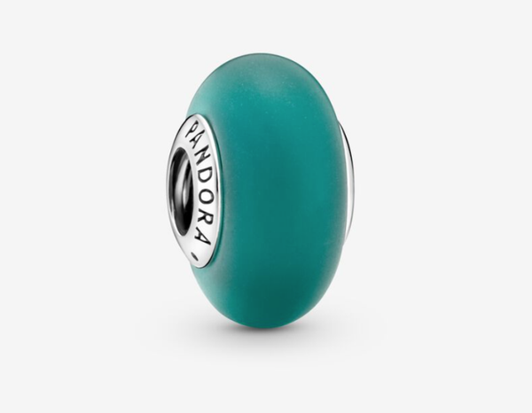 Matte Green Murano Glass Charm