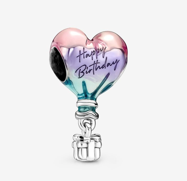 Happy Birthday Hot Air Balloon Charm