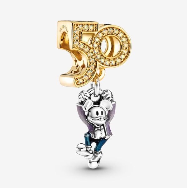 Disney Parks Mickey Mouse 50th Anniversary Dangle Charm