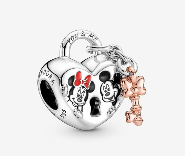 Disney Mickey Mouse & Minnie Mouse Padlock Charm