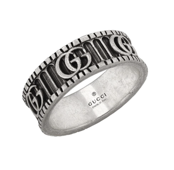 Anillo de plata P925 Gucci texturizado