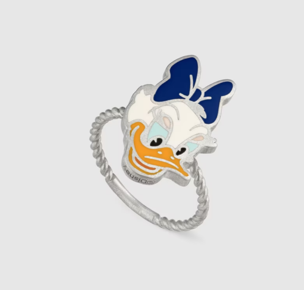 SILVER RING WITH DAISY DUCK | GUCCI®