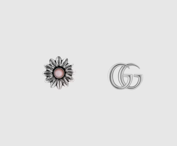 Double G flower stud earrings