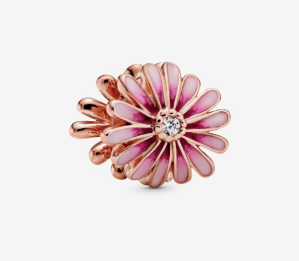 Pink Daisy Flower Charm