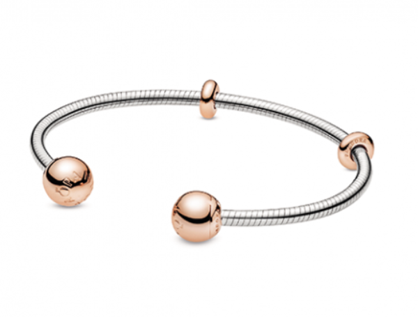 Pulsera Pandora (Oro Rosa y Dorado)
