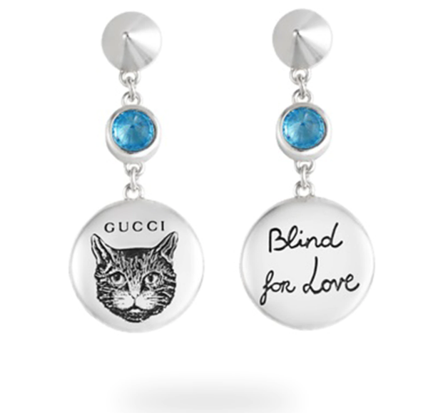 GUCCI EARRINGS (Celeste y negro)