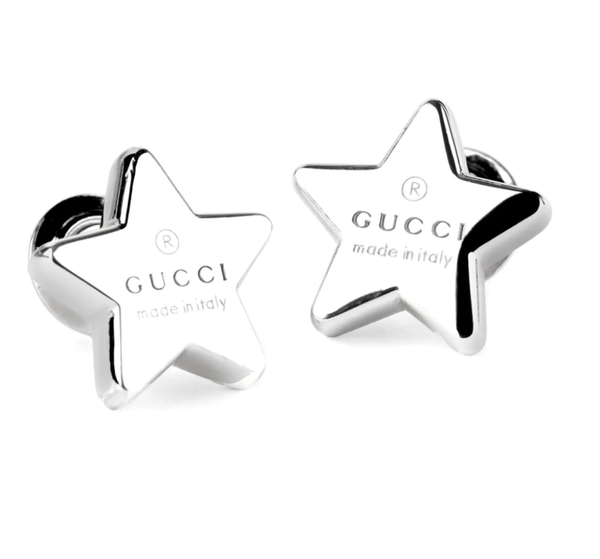 Gucci Trademark Star Silver Earrings