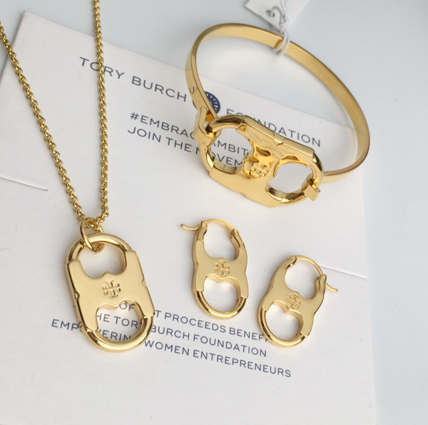 Tory Burch Set - Collar + Aretes + Pulsera
