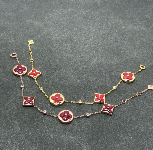 Louis Vuitton Pulsera (Rojo y Vino)