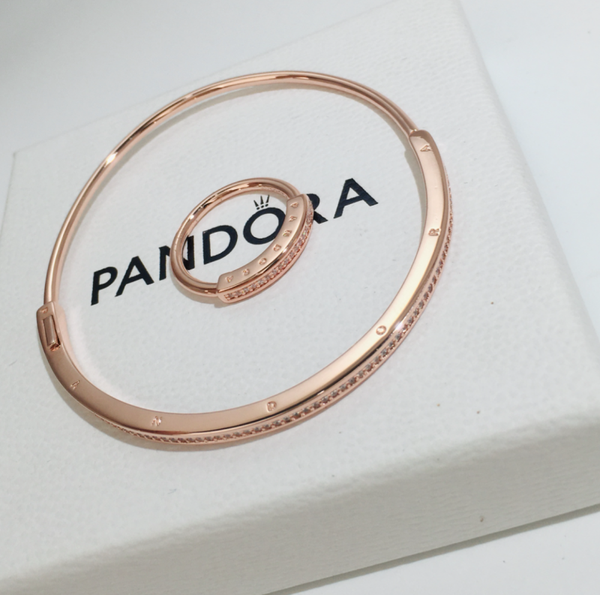 Pandora Set - (Plateado y Oro Rosa)