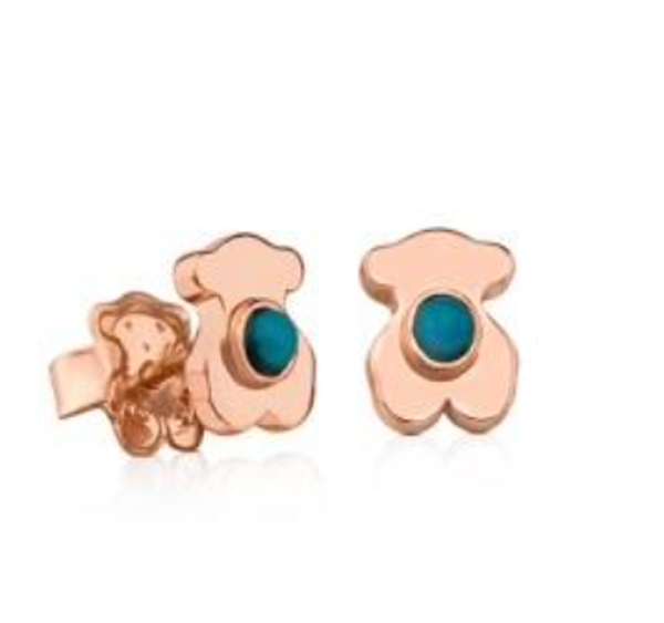 TOUS Aretes (Plateado y Oro Rosa)