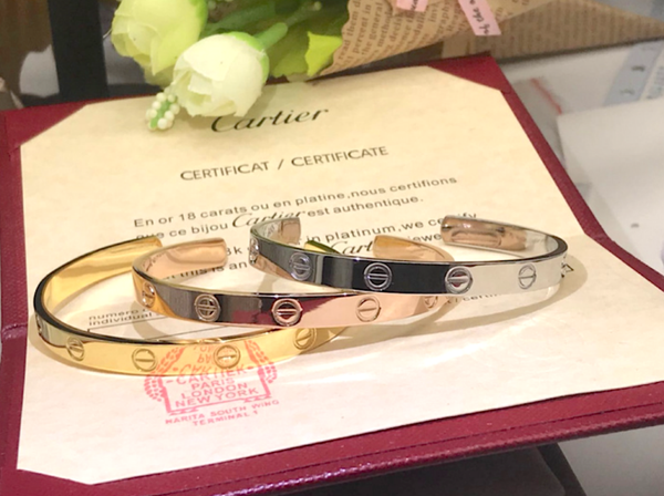 Cartier Love Bracelet (Plateado, Dorado y Oro Rosa)