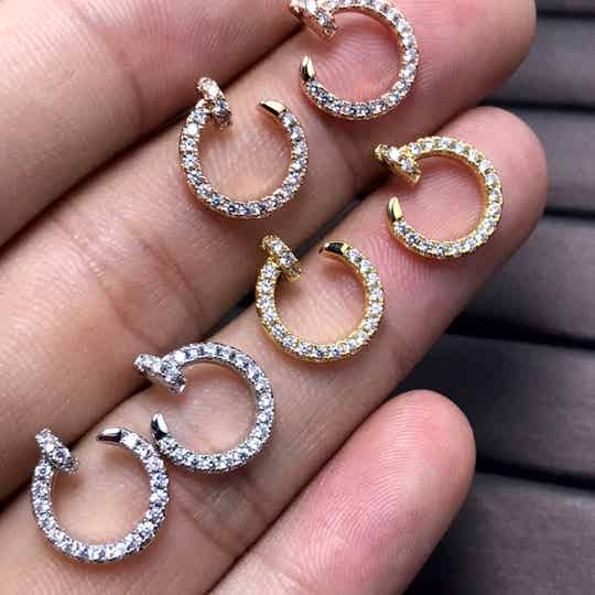 CARTIER Aretes (Plateado, Dorado y Oro Rosa)
