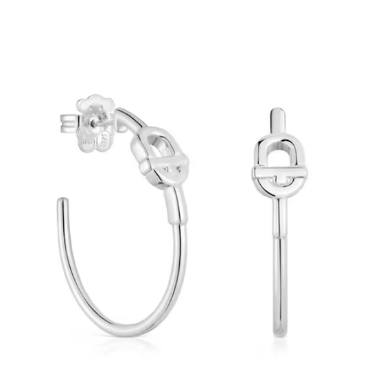 TOUS Pendientes de aro largos de plata 29,7mm