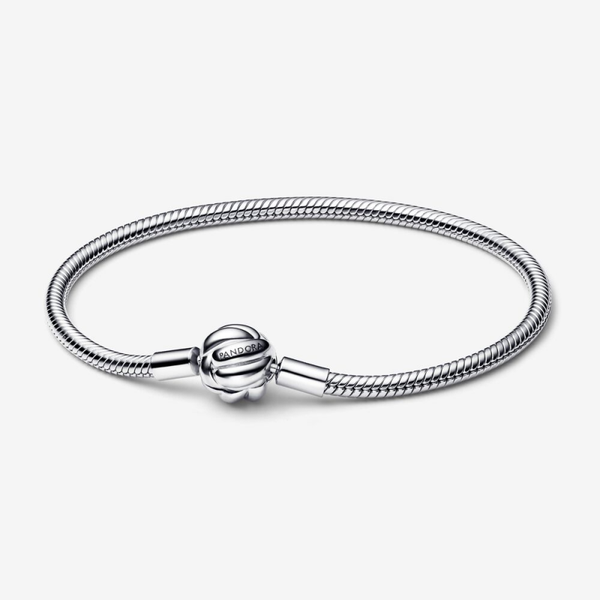 Pandora Moments Love Knot Snake Chain Bracelet