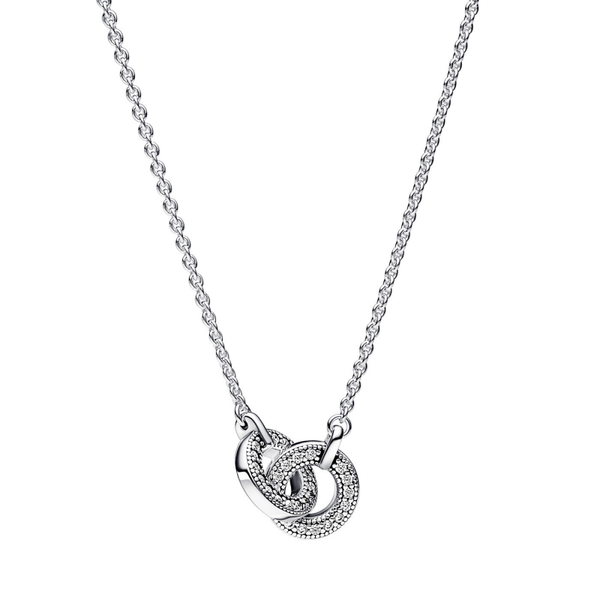 Signature Intertwined Pavé Pendant Necklace