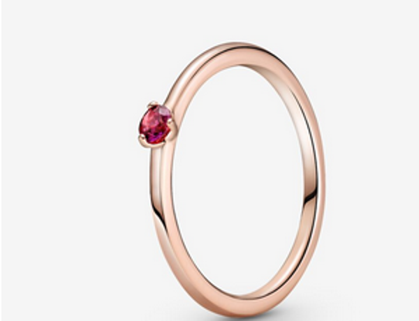 Red Solitaire Ring