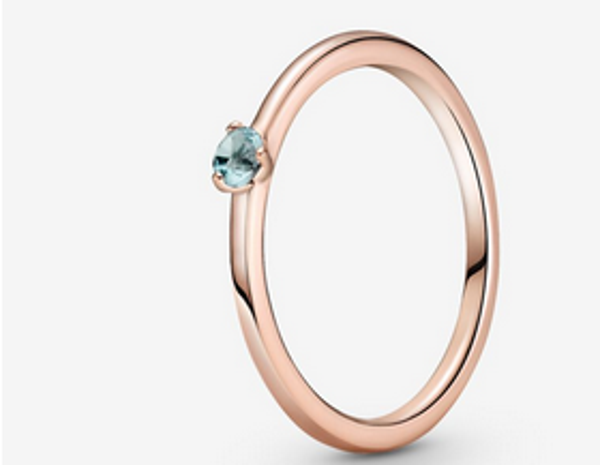 Light Blue Solitaire Ring