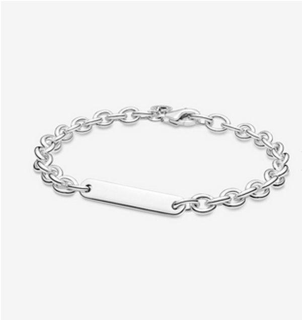 Pulsera de Eslabones con Barra Grabable