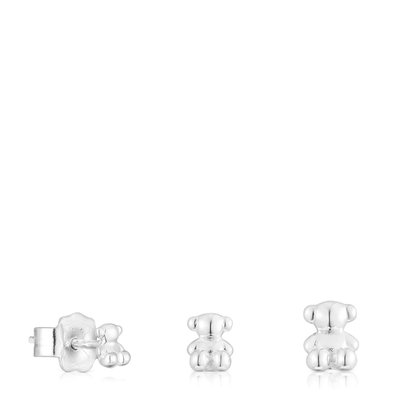 TOUS Pack de pendientes de plata oso Bold Bear