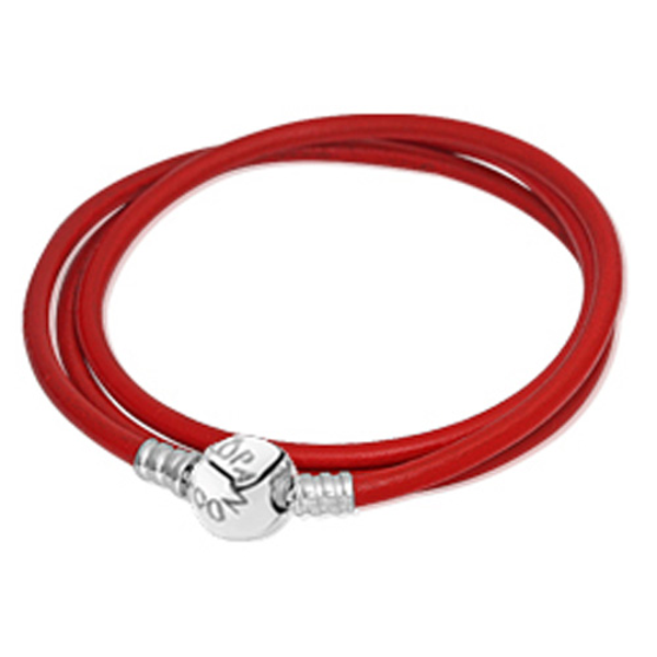 Silve bracelet triple leather