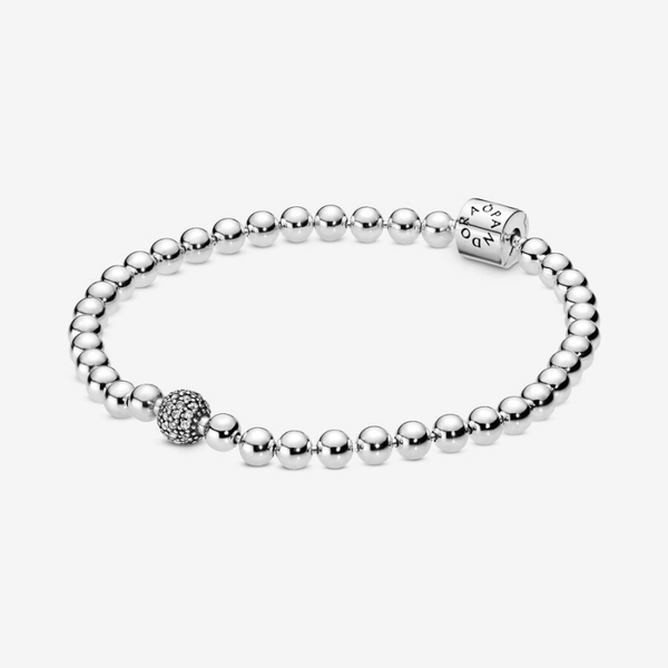 Brazalete de cuentas y pavé