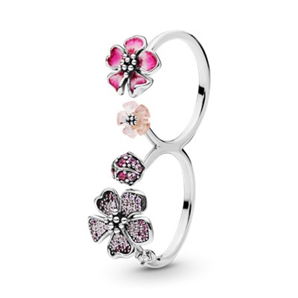 PANDORA Peach Blossom Flowers Ring