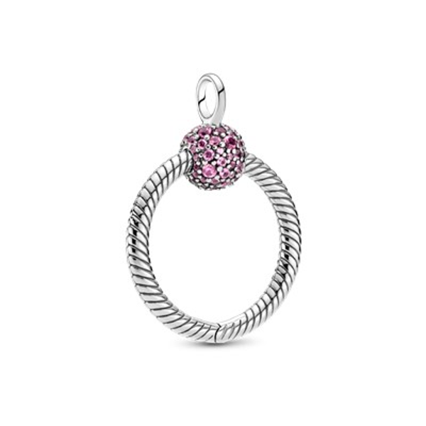 Pandora Moments Pink Pavé O Pendant - 399097C02