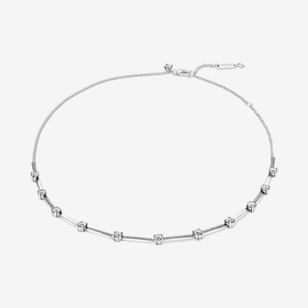 Sparkling Pavé Collier Bars Necklace -390059C01