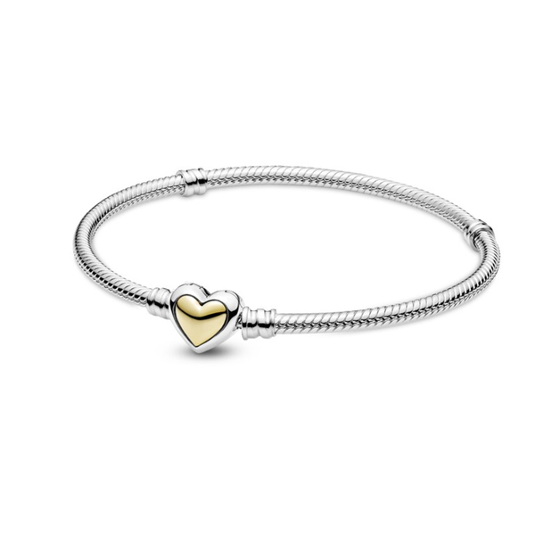 Pulsera Pandora Moments Corazón Cúpula Dorada