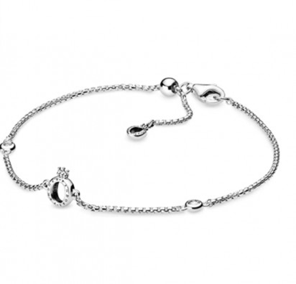 Sparkling Crown O Chain Bracelet