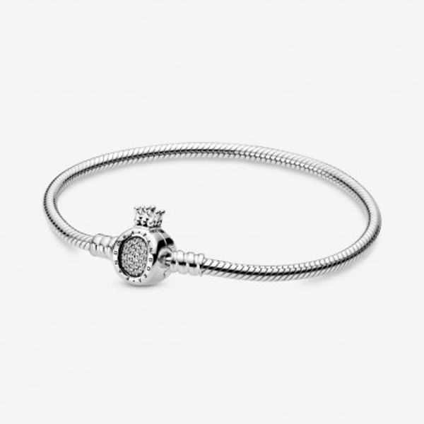 Pandora Moments Crown O & Snake Chain Bracelet