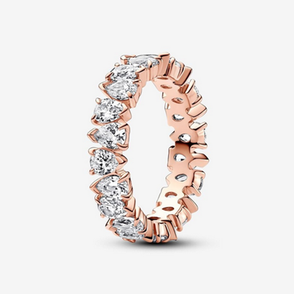 Alternating Sparkling Band Ring