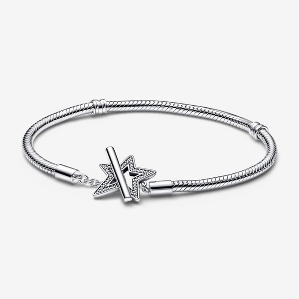 Pandora Moments Heart Clasp Snake Chain Bracelet