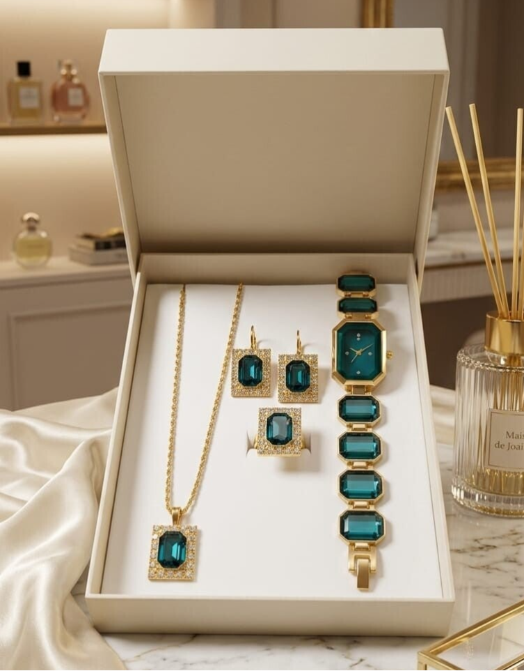 Conjunto de Joyería de mujer Verde Esmeralda - Regalos
