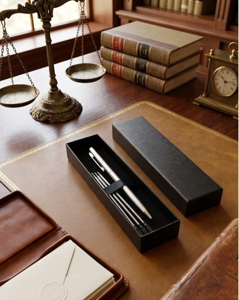 Elegante bolígrafo acabado metálico - Unisex