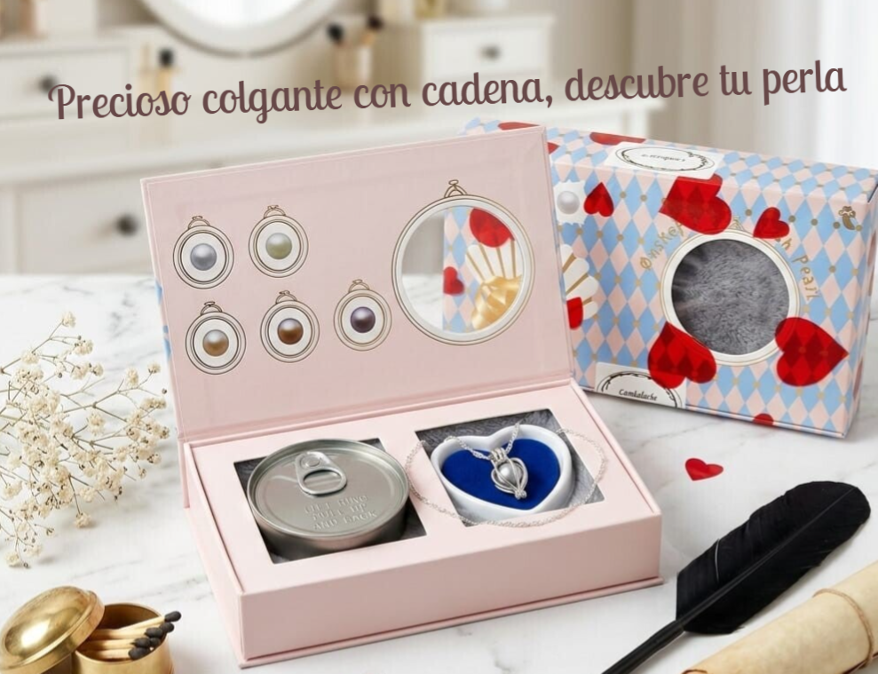 Colgante con cadena y perla