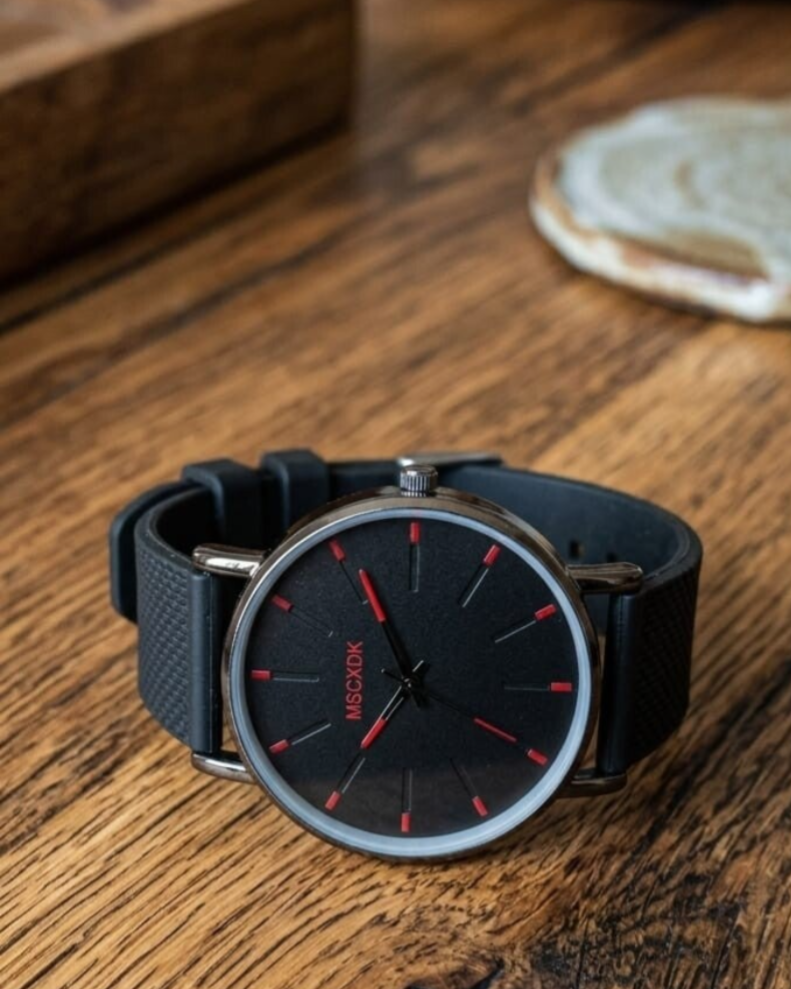 Reloj casual con correa de caucho - Incluye caja de reloj