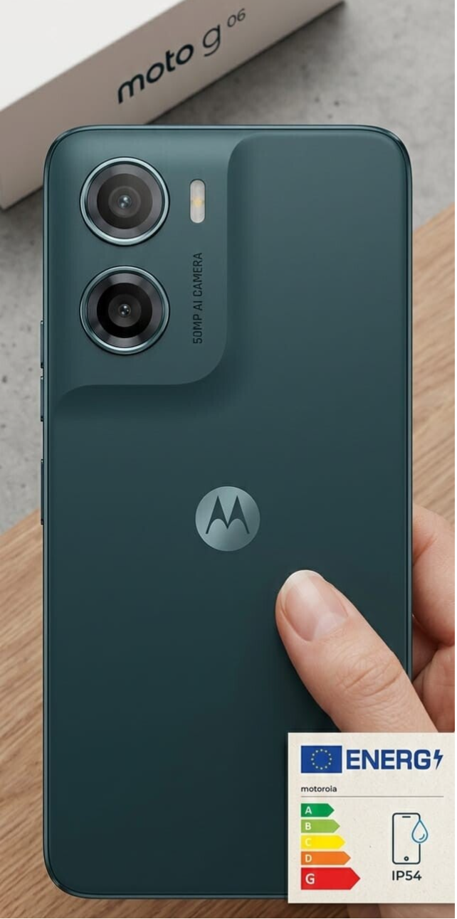 Motorola G 06,  256 GB doble SIM + ranura adicional SD para aumentar el almacenamiento hasta 1 T