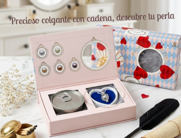 Colgante con cadena y perla