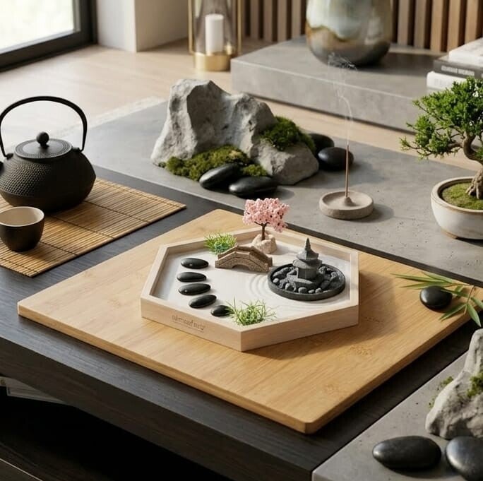 Jardín Zen hexagonal, Armonía en cada detalle.